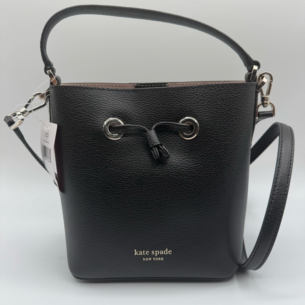 Kate Spade Black Leather Shoulder Bag | New with Tags - Picture 3 of 10